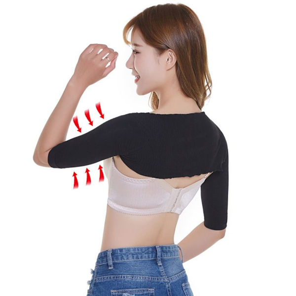 Dame mansjett ermer Arm Elastiske ermer SVART-S SVART-S Black-S