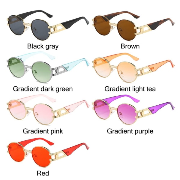 Oval Punk Aurinkolasit Pyöreät aurinkolasit GRADIENT LIGHT TEA Gradient light tea