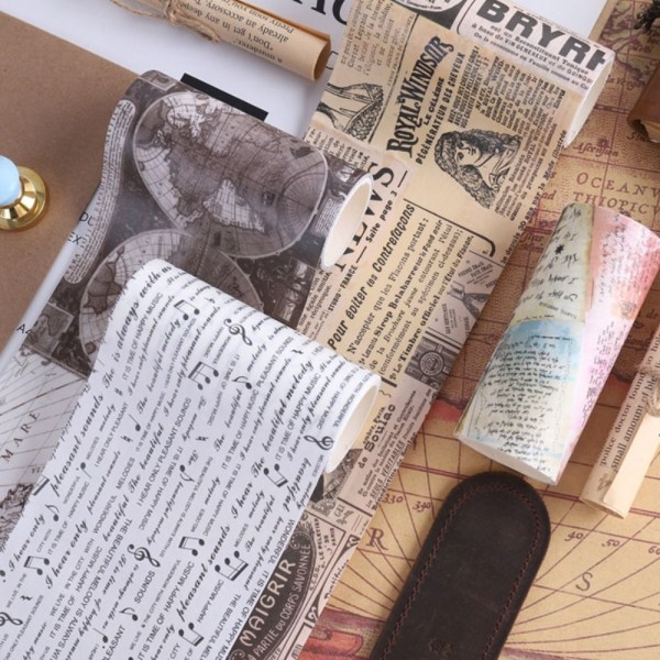 4 ruller/sæt Washi tape selvklæbende tape DIY-klistermærker