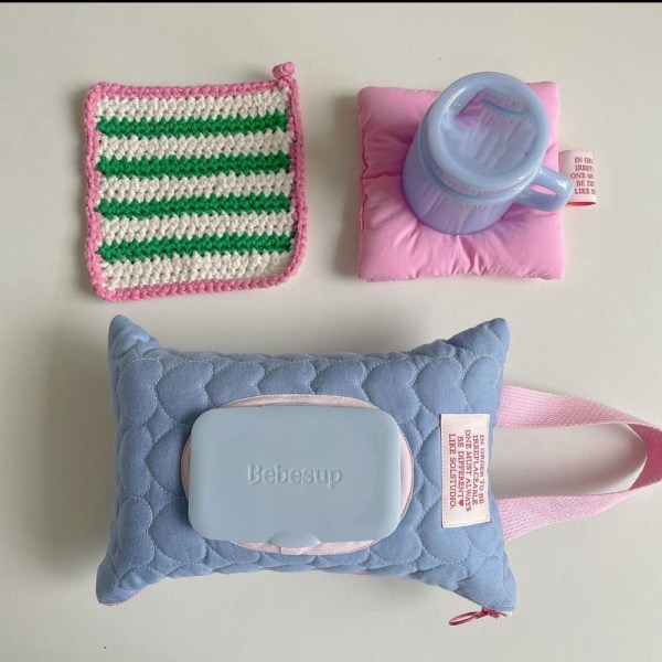 Cotton Wipes Dispenser Tissue Cover ROSA pink
