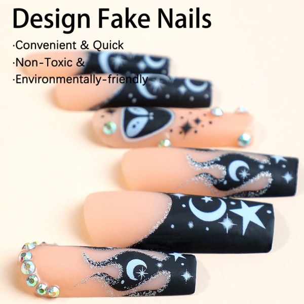 Fake Nails pitkä vesiputki 1 1 1