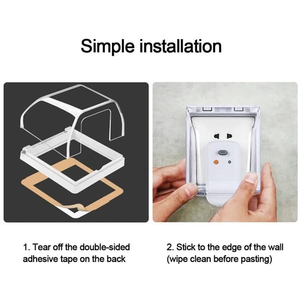 Switch Cover Sockel Vattentät Box VIT white