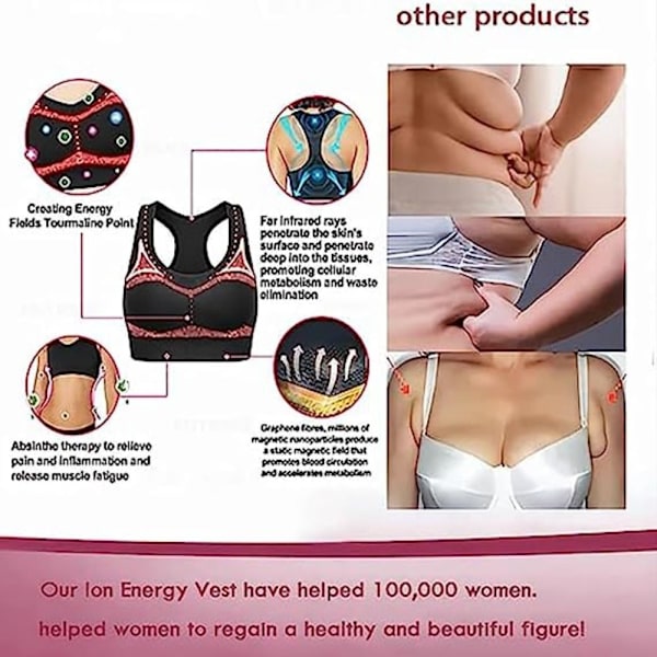 Ion Lifting Bra Lymphvity Detoxification Bra ORANGE L Orange L