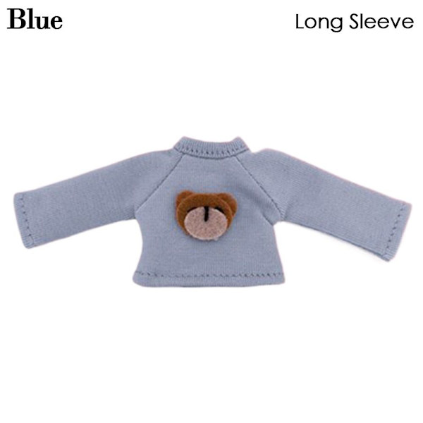 Cartoon Bear T-paita 1/11 Nukkepaita SININEN PITKÄHIHAINEN PITKÄ Blue Long Sleeve-Long Sleeve