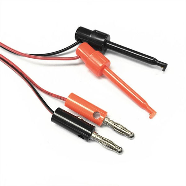4 mm prøvekrog clips Banan stik testledninger Multimeter test