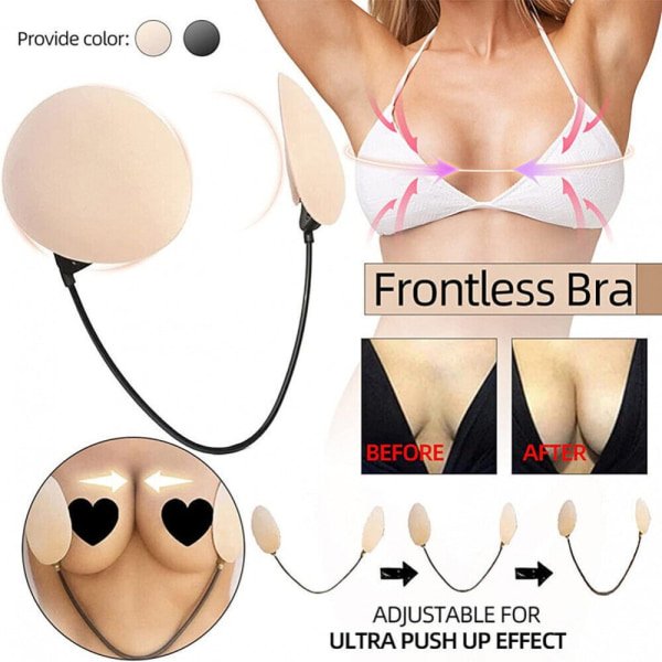 Invisible Bra Frontless Bra BLACK BLACK Black