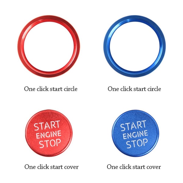Startknapp-klistremerker Nøkkelring Deksel SORT STARTPLATE Black Starter patch-Starter patch