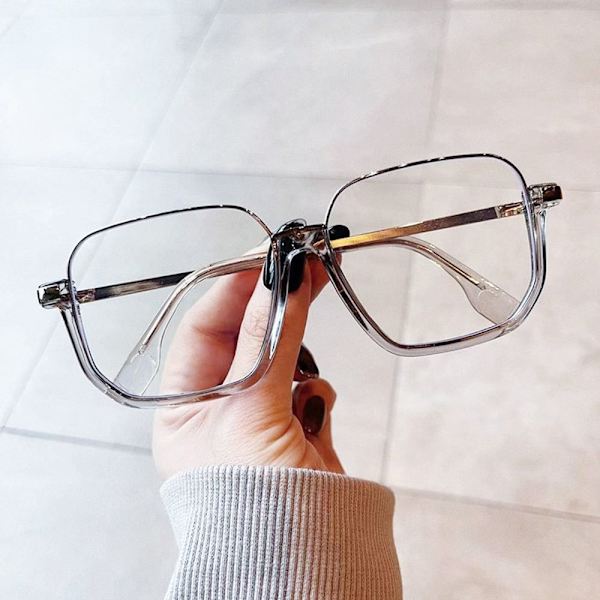 Anti-Blue Light Glasses Ylisuuret silmälasit LÄPINÄKYVÄT Transparent