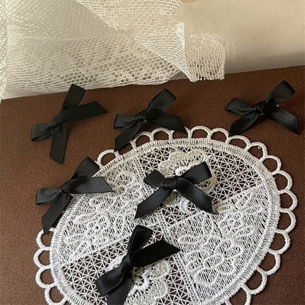 Hårspænder med sløjfe, sort Black