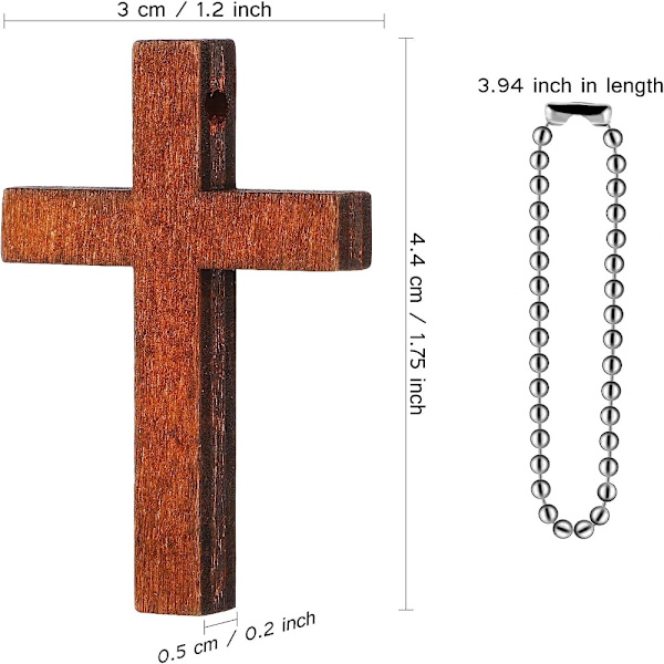 Trä Cross Cross Hängsmycken Trä Cross Charm