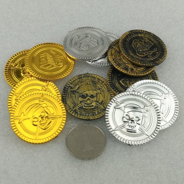 100 Stk Piratmønter Skattemønter BRONZE BRONZE bronze