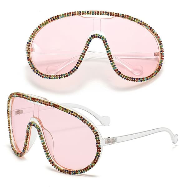 Rhinestone Solbriller Overdimensjonerte solbriller TEA-TEA TEA-TEA Tea-Tea