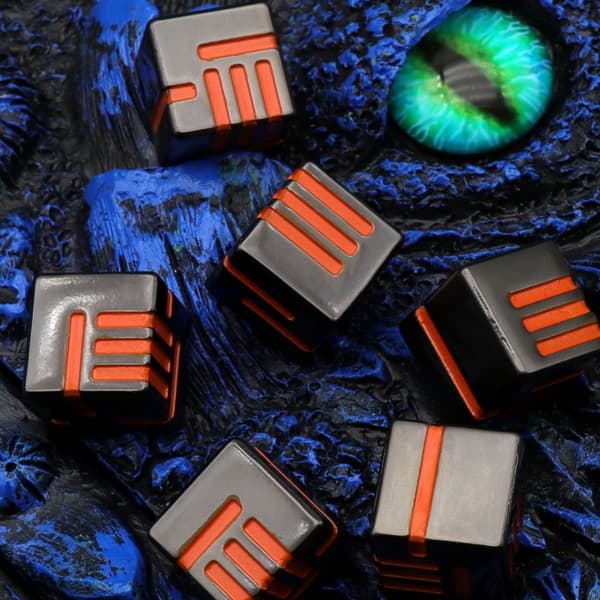 D6 Metal Terning Sæt 6 Sidede Terninger RØD red