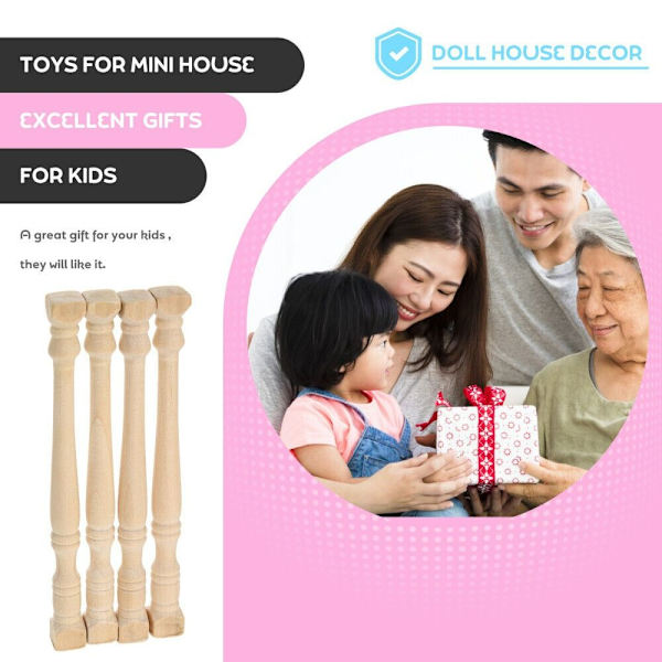 2st Minipelare Modell Dollhouse Column Roman Column