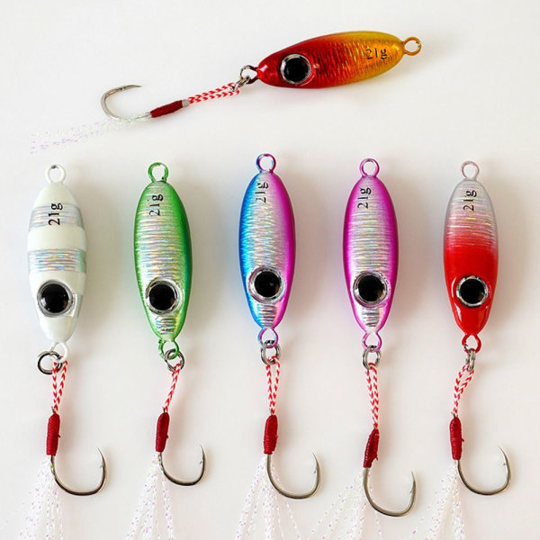 3st Micro Metal Jig Fiskedrag Konstgjorda falska fiskdrag Red 17g