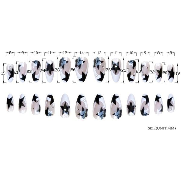 24stk False Nails Long Almond XR-01 XR-01 XR-01