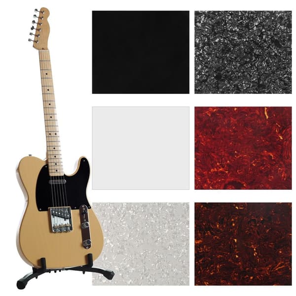 El-guitar Dele Guitar Bas Pickguard SORT PERLE SORT Black Pearl