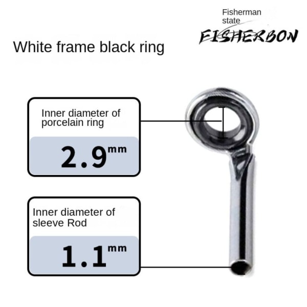 Fiskestangguide Øye Keramisk Ring 1,1MM 1,1MM 1.1mm