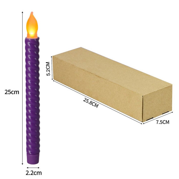 6STK Elektroniske stearinlys LED LILLA 6STK 6STK Purple 6Pcs-6Pcs