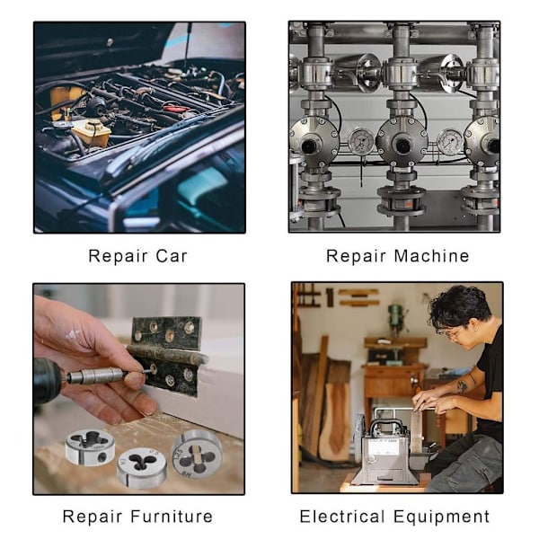 11 kpl Kierteen korjaussarjat Metric Die Set Tap Set