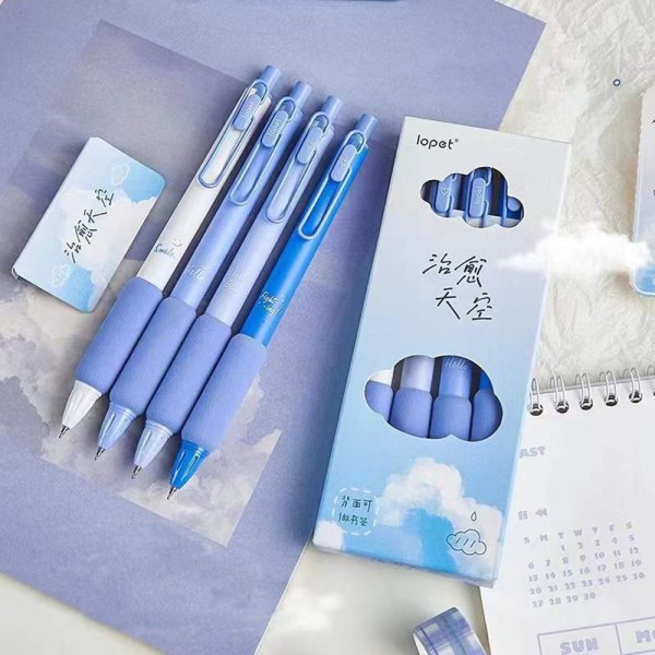 4 Stk Gel Pen Sort Refill Pen SKY SKY Sky