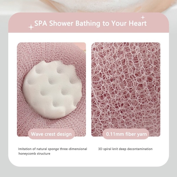 2 kpl Bath Ball -hankauspyyhe RUOANINEN Pink