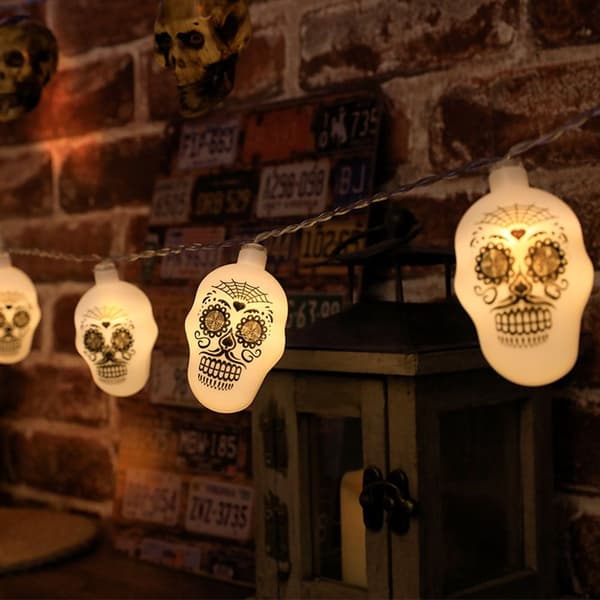 Halloween LED String Light Skelett Lights 6 6 6