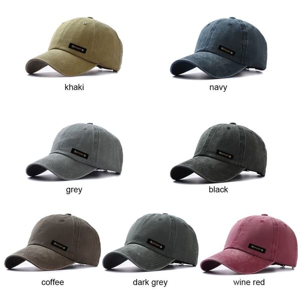 Broderi Baseball Caps Distressed Faded Hatte SORT black