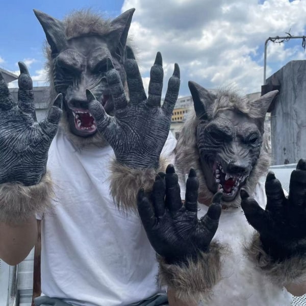 Halloween Werewolf Handsker Ulvehoved 1 1 1 9b5c | 1 | 1 | Fyndiq