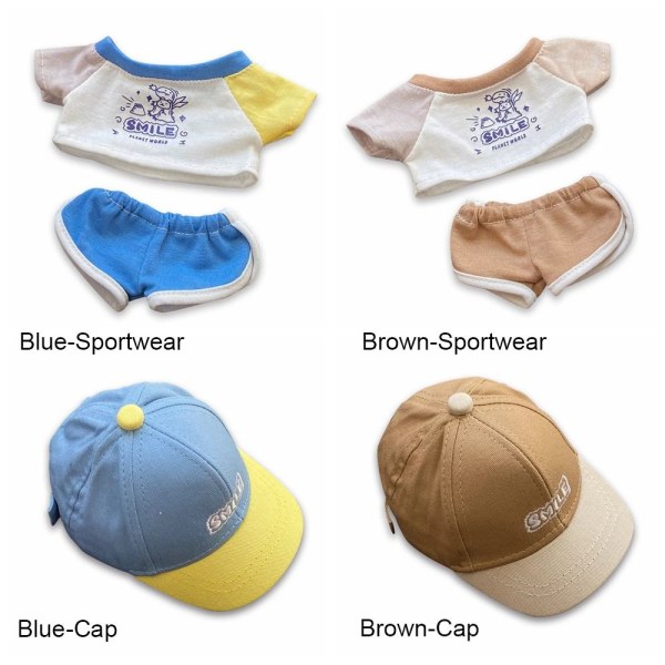 20CM Doll Sports Dräkt Miniatyr Sportswear BLÅ CAP CAP blue cap-cap