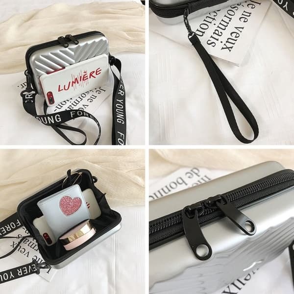 Mini Bagage Handväskor Axelväskor SVART SVART