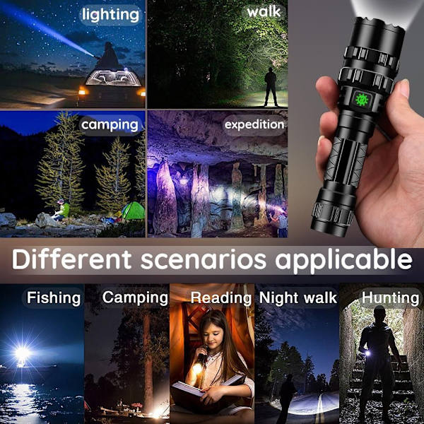 LED-taskulamppu Taktinen taskulamppu retkeilymetsästyssoihtu