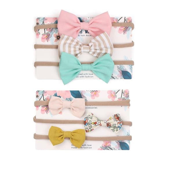 6PCS/1SET Baby Pannband Elastiskt bomull