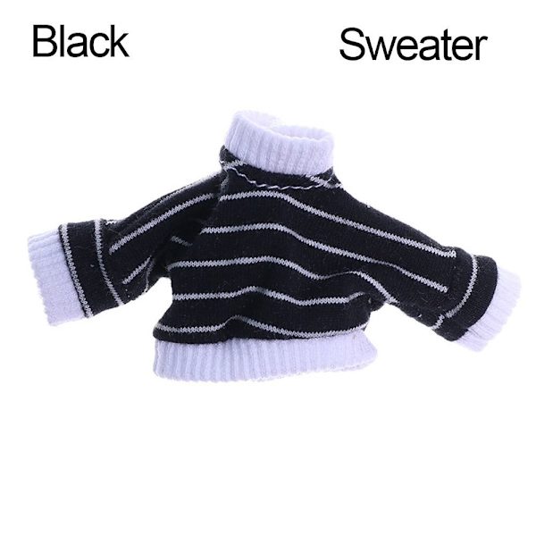 Ministickad tröja Docktröja SVART TRÖJA TRÖJA Black Sweater-Sweater