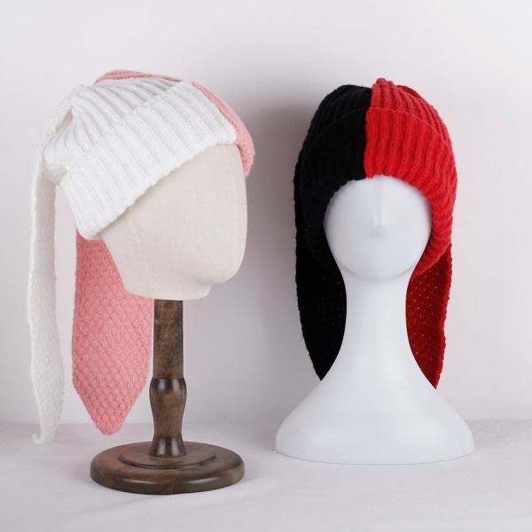 Strikket ulllue Warm Tide Lue HVIT OG SORT HVIT OG SORT White and Black