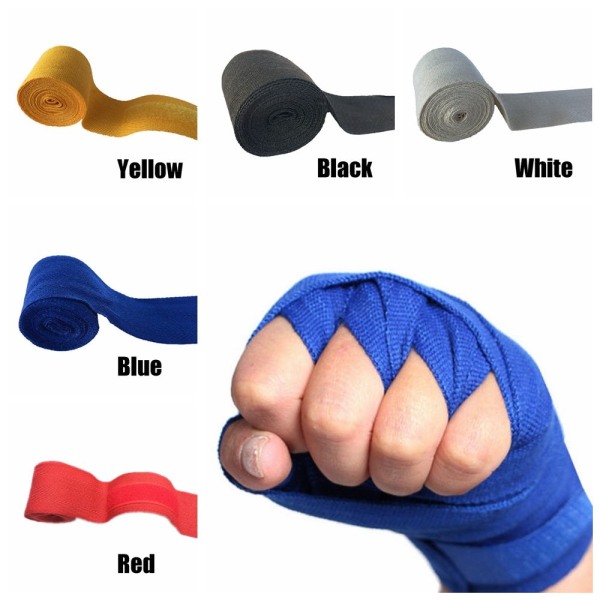 Boxning Hand Wraps Fist Bandage Handledsskydd GUL yellow