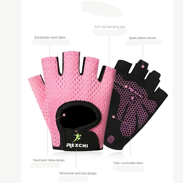 Halvfingerhandsker Yogahandsker SORT L black L