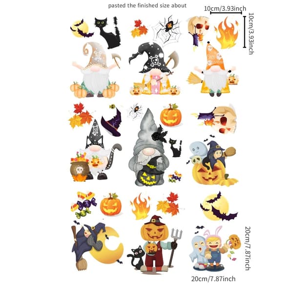 Halloween Stickers Toilet Stickers STYLE E STYLE E Style E