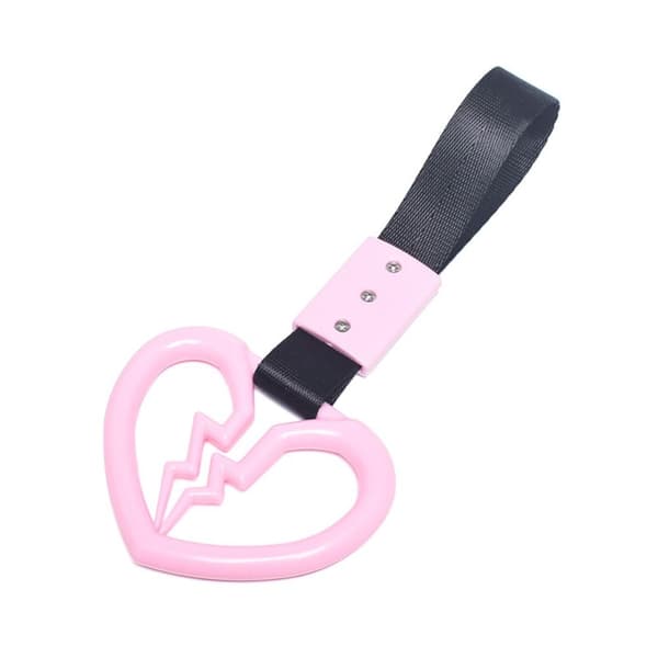Tow Ring Broken Heart Shape Strap PINK pink