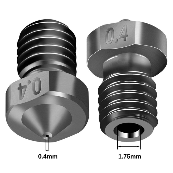 5 stk Ekstruderdyser 3D Printerdyser V6 Dyse