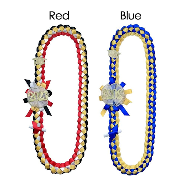Graduation Leis With Glitter Pins Klasse Graduation Ribbon RØD Red