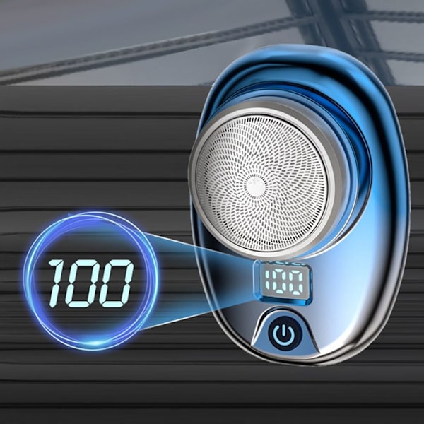 Mini barbermaskine med LED elektrisk barbermaskine SORT Black