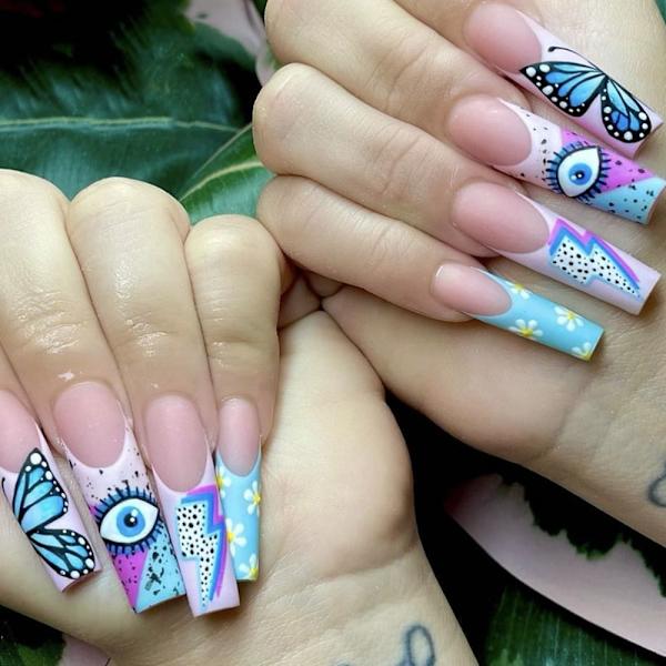 Long Water Pipe Fake Nails False Nail 4 4 4