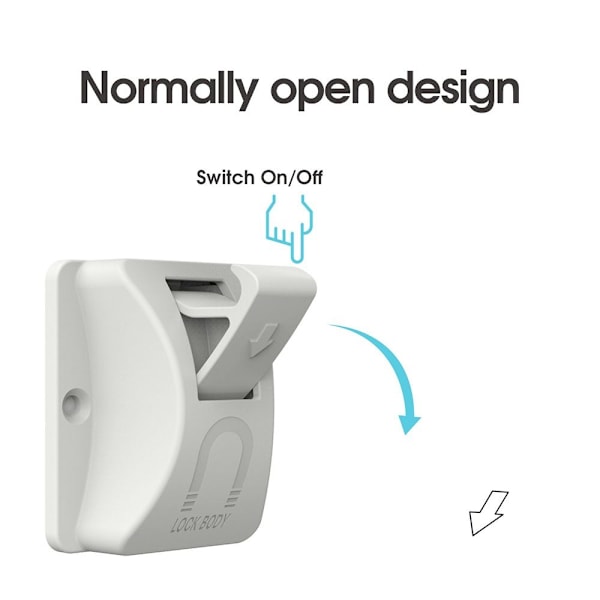 Magnetisk barnlås Lådspärr 4 LÅS 1 NYCKLAR 4 LÅS 1 NYCKEL