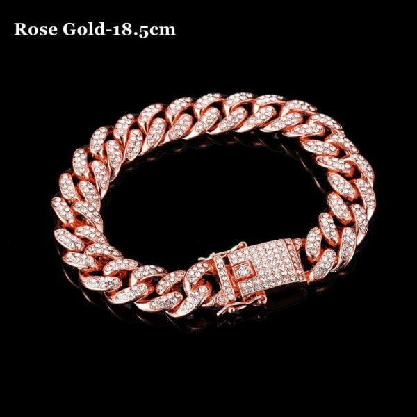 Armbånd Link Chain ROSE GULL-18,5CM Rose Gold-18.5cm