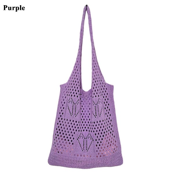 Axelväska Virkad väska LILA purple