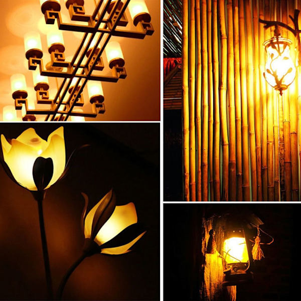 Led Flame Lamp Crystal Light Bulb Dimbar glödlampa
