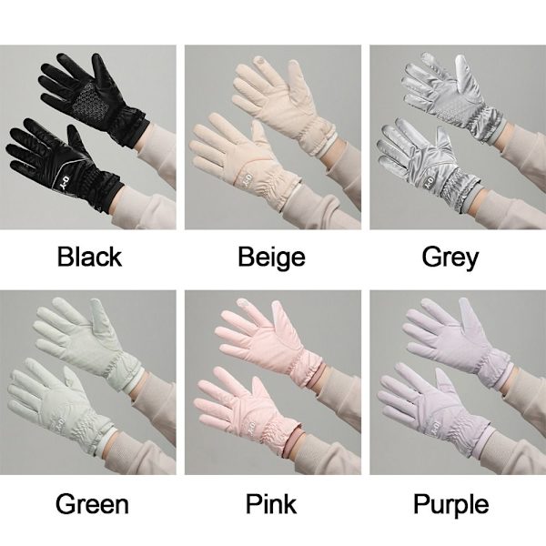 Lämpimät naisten hiihtohanskat Full Finger Gloves GREEN green