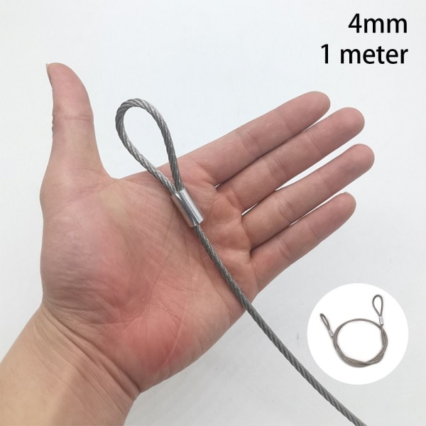 1,5-4mm Stålrep Hängrep 4MM1 METER 1 METER 4mm1 Meter
