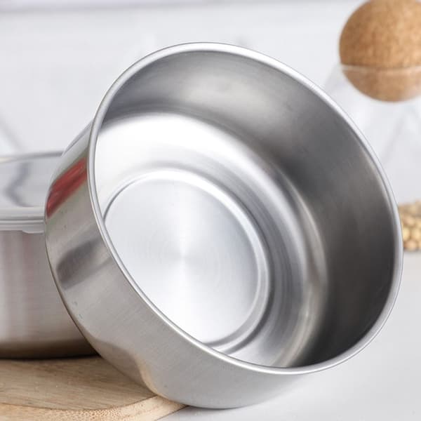5 stk. boller i rustfritt stål, sett med bakeboller i rustfritt stål